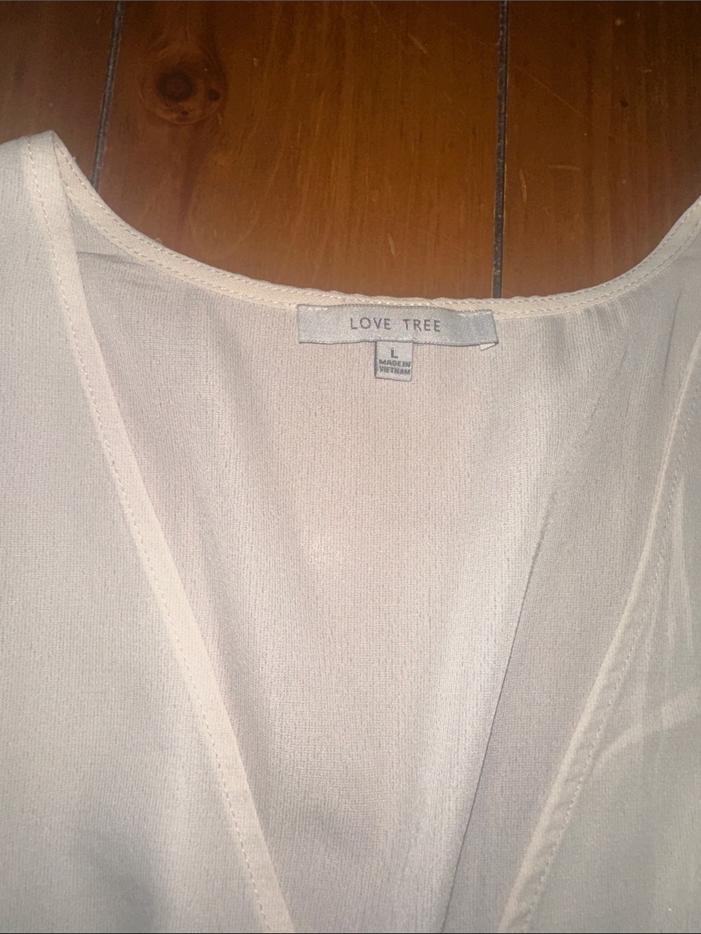 Love Tree Cream Ruffle Wrap Blouse - Picture 3 of 5